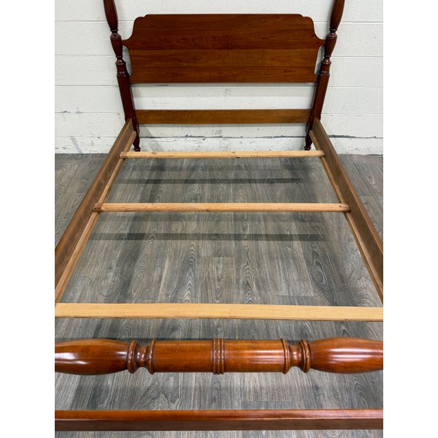Chippendale Vintage Full Size Pennsylvania House Chippendale Style Four Poster Bed For Sale - Image 3 of 16