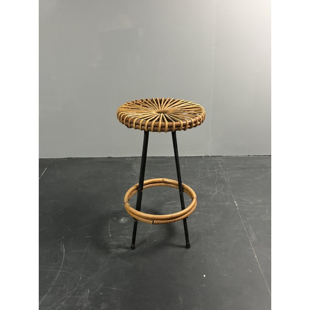 Mid-Century Dutch Rattan Bamboo Bar Stools by Dirk Van Sliedrecht for Rohé Noordwolde, 1950s For Sale - Image 10 of 18