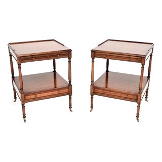 Georgian Satinwood Side Tables, 1950s, Set of 2 For Sale