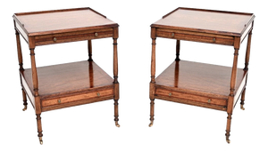 Georgian Satinwood Side Tables, 1950s, Set of 2