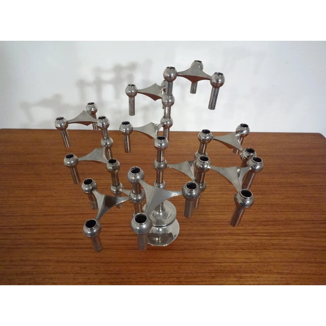 Mid-Century Modern Candleholders by Ceasar Stoffi & Fritz Nagel for BMF, 1960s, Set of 12 For Sale - Image 3 of 17