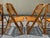 1990s 1990s Boho Chic Rattan Burnt Finish Folding Dining Chairs - Set of 10 For Sale - Image 5 of 15