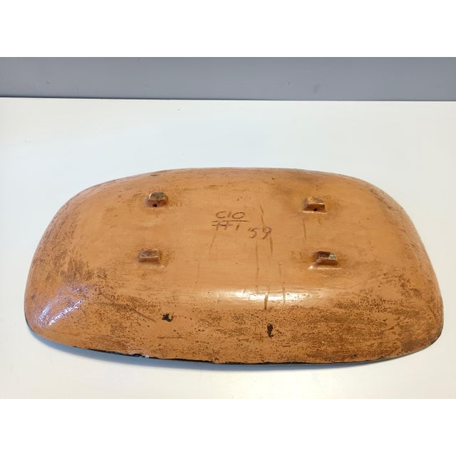 Ceramic Large Earthenware Artistic Wall Panel, 1959 For Sale - Image 7 of 15