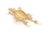 Metal Hutton Wilkinson Coral Enamel Faux Pearl, Rhinestone Gold Filled Brooch or Pin, 1980's For Sale - Image 7 of 10