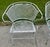 Set of 3 Wrought Iron Garden Patio Chairs Mesh Seats Backs Att Russell Woodard For Sale - Image 9 of 12