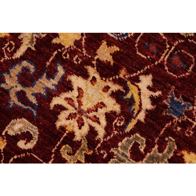 1990s Boho Chic Ziegler Red Beige Hand-Knotted Wool Rug - 7'11'' X 10'0'' For Sale - Image 5 of 8