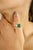 14 Karat Gold Emerald & Diamond Toi Et Moi Ring Size 6.5 For Sale - Image 4 of 12