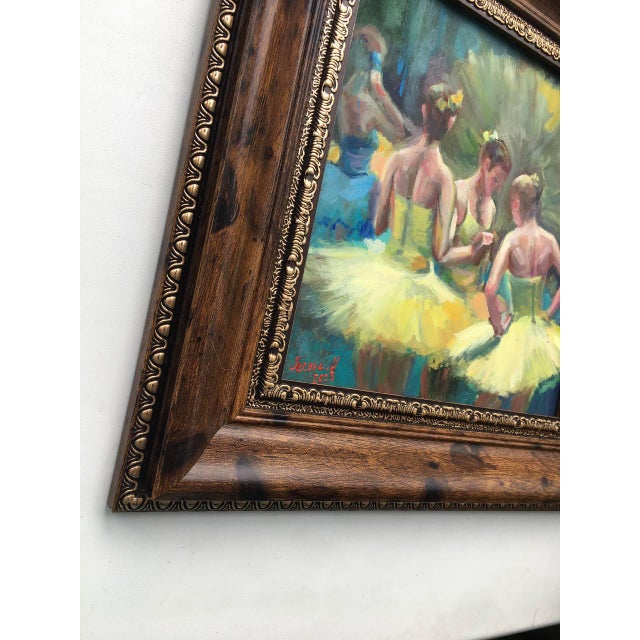 Paint Framed Ballerinas Original Painting by Valeriya Serova Ballet Impressionist Figurative For Sale - Image 7 of 14