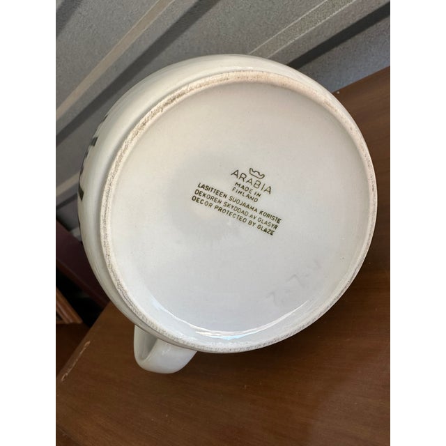Mid-Century Modern 1960s Mid-Century Modern Arabia Finland Green Cow Milk Jug Pitcher For Sale - Image 3 of 4