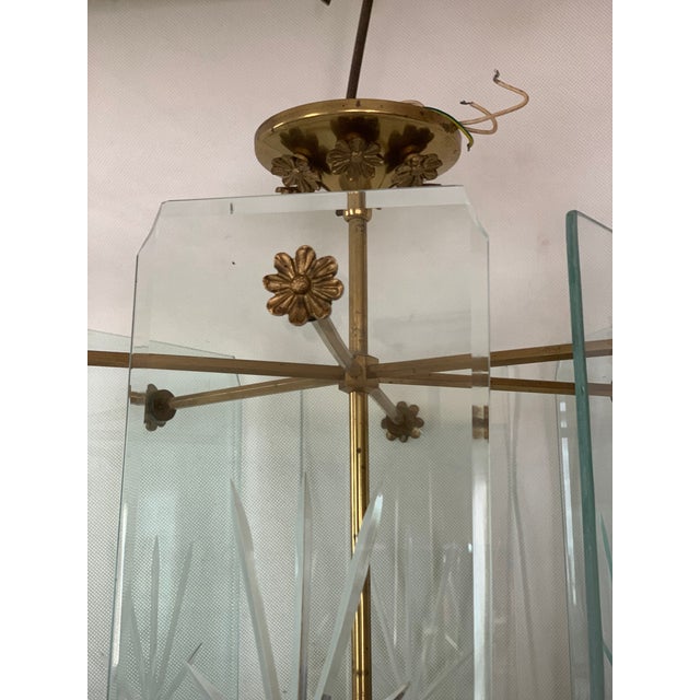 Art Deco Large Wall Lamps and Chandelier with 12 Lamps, 1970s, Set of 3 For Sale - Image 13 of 18