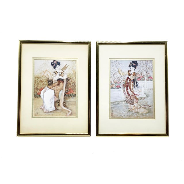 1950's Signed and Numbered John Cheng Original Artwork Prints - a Pair For Sale In Phoenix - Image 6 of 6