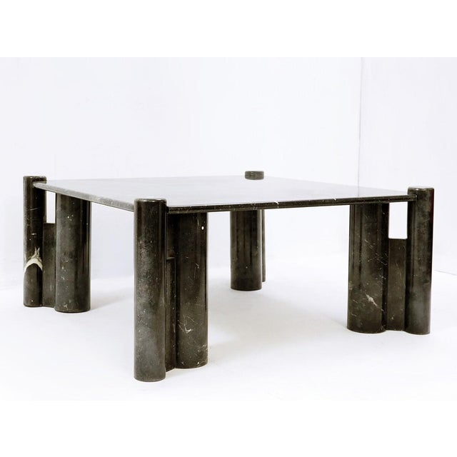 Mid-Century Modern Square Black Marble Coffee Table, 1970s For Sale - Image 3 of 14