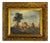 Romantic Landscape with Via Appia Pilgrims, 19th Century, Oil on Board, Framed For Sale