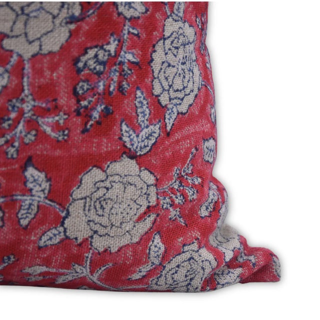 Not Yet Made - Made To Order Fabdivine Block Print Decorative Pillow Cover 22x22 Inch- Rameshwaram For Sale - Image 5 of 5
