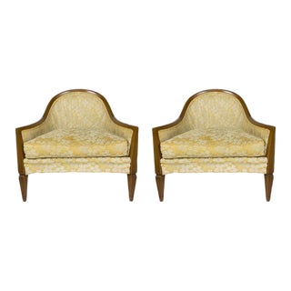 1950s French Rounded Armchairs - a Pair For Sale