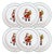 1950 Bavarian Santa Salad Plates by JKW Bavaria - Set of 6 For Sale