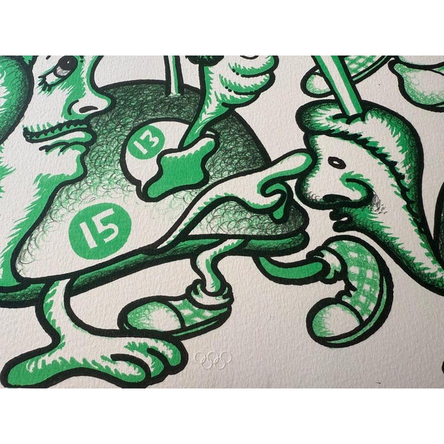 Peter Saul, Les athlètes des JO, Lithograph For Sale - Image 6 of 7