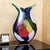 Murano‑Style Multicolored Hand‑Blown Art Glass Vase, 13" For Sale - Image 14 of 18