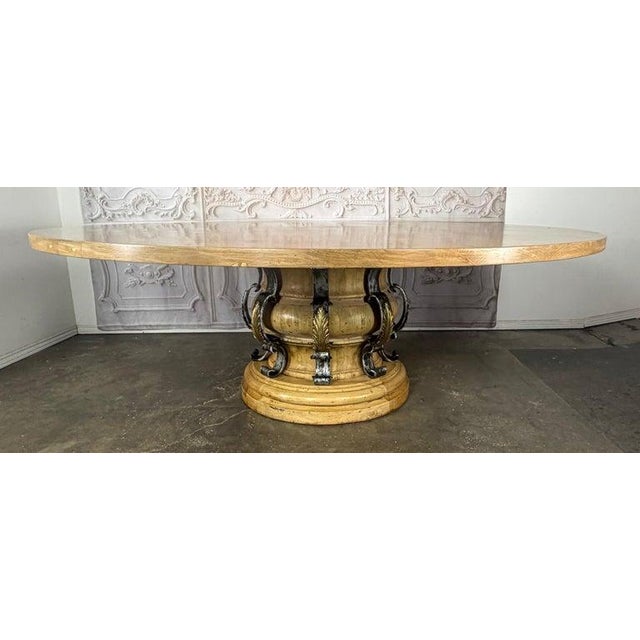 French Neoclassical Dining Table- Acanthus Pedestal For Sale - Image 4 of 18
