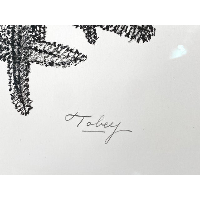 Mark Tobey, Composition in Black, 1972, Lithograph on Paper, Framed For Sale - Image 6 of 11