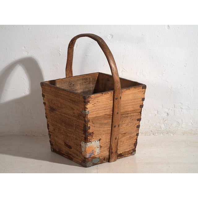 Antique Chinese Wooden Basket For Sale - Image 6 of 9