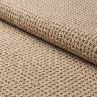 Schumacher Walden Wool Texture Fabric in Wheat For Sale
