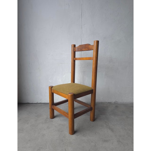 Vintage 1970s Minimalist Solid Pine Dining Chairs - Set of 8 For Sale In Las Vegas - Image 6 of 10