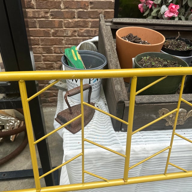 Gold Metal Queen Size Headboard For Sale - Image 4 of 9