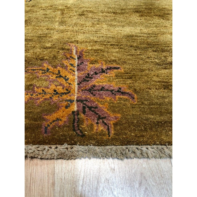 Contemporary 8x10 Isla Willow Brown Floral Modern Hand Knotted Wool Carpet Rug For Sale - Image 3 of 3
