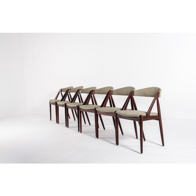 Mid-Century Modern Mid-Century Modern Model 31 Dining Chairs in Teak by Kai Kristiansen, Denmark, 1960s, Set of 6 For Sale - Image 3 of 12