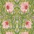 Morris & Co Pimpernel Wallpaper in Sap Green/Strawberry - a Sample For Sale