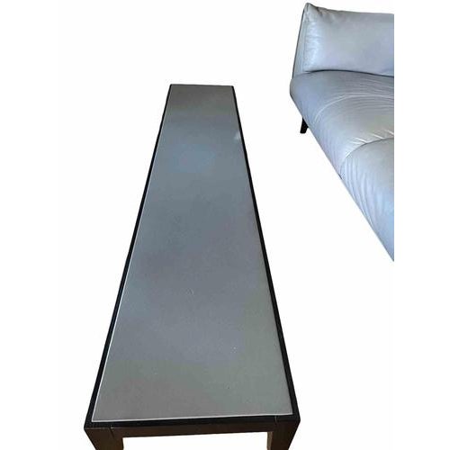 Vintage Leather John John Three Seater Sofa and Coffee Table, Italy, 1980s, Set of 2 For Sale - Image 4 of 9