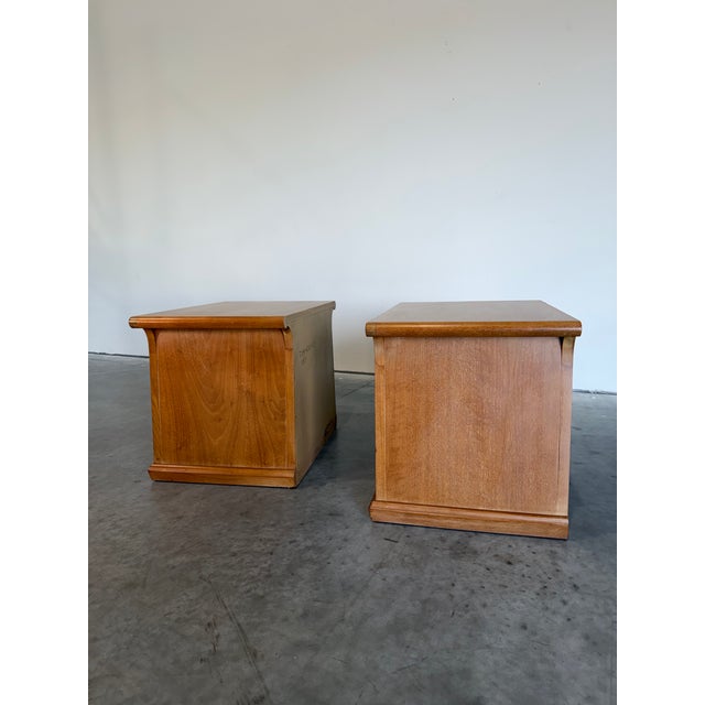 Wood Drexel Casa Del Sol Mid Century Nightstand Pair Designed by John Van Koert For Sale - Image 7 of 17
