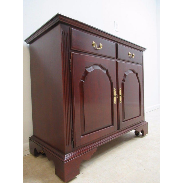 Knob Creek Chippendale Flip Top Cherry Server Liquor Bar Chairish