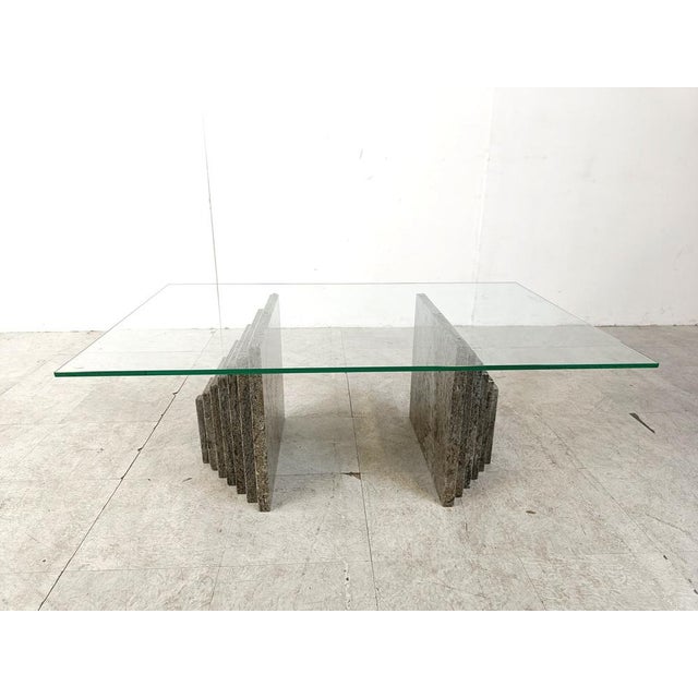 1980s Vintage Granite Coffee Table, 1980s For Sale - Image 5 of 8