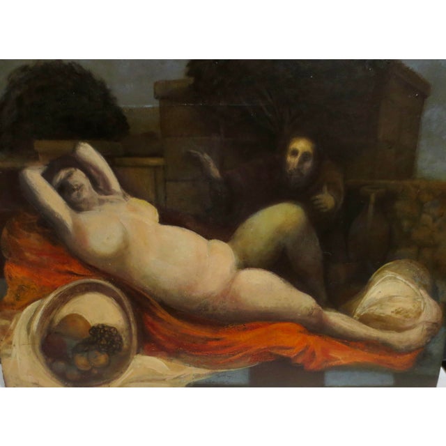 Oil on Panel Suzanna at the Bath For Sale - Image 4 of 8