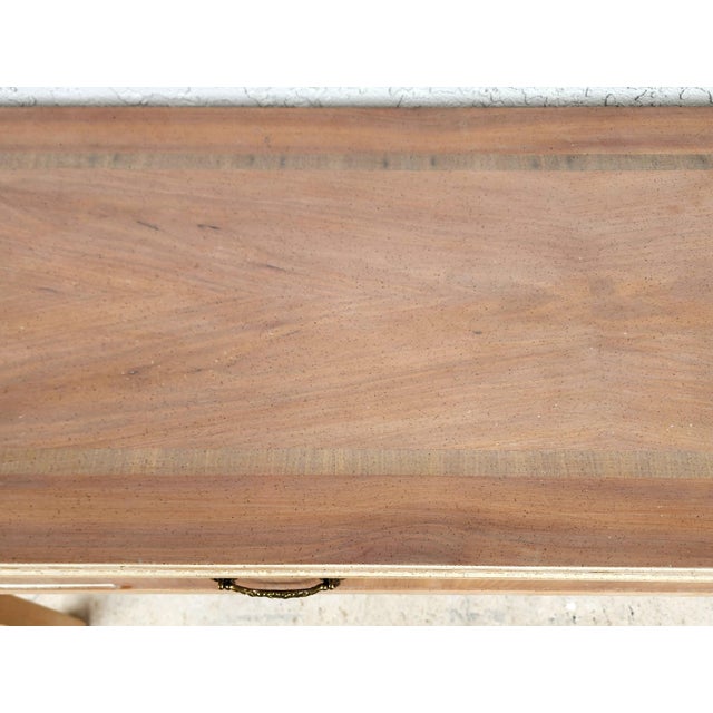 Beige Italian Neoclassical Console Table Lion Heads Greek Key Vintage For Sale - Image 8 of 14