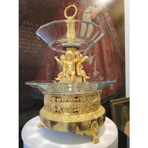 French Empire Ormolu and Cut Crystal Centerpiece from Thomire, 1810 For Sale - Image 10 of 16