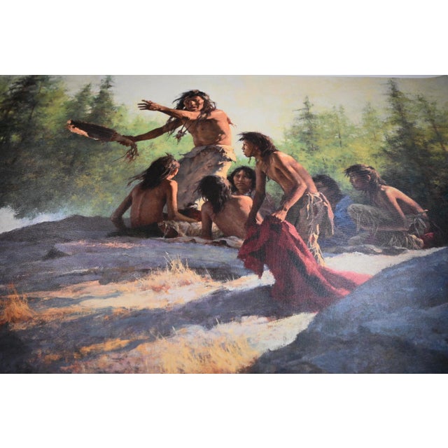 Howard Terpning “Mystery of the Underwater People” Signed MasterWork Giclée Canvas 12/85 For Sale - Image 4 of 9