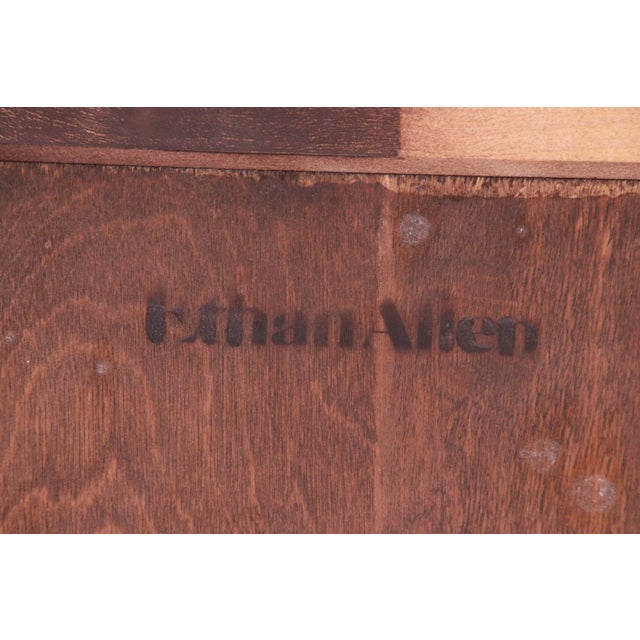 Ethan Allen Queen Anne Cherry Wood Tea Table or Occasional Side Table For Sale - Image 12 of 13