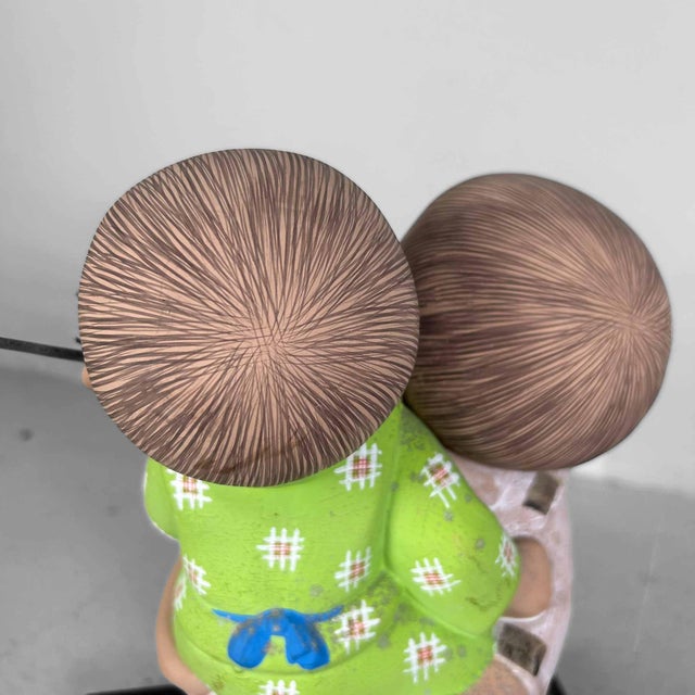 Vintage Hakata Figurine Playing Children in Ceramic & Clay, Japan, 1970s For Sale - Image 10 of 14