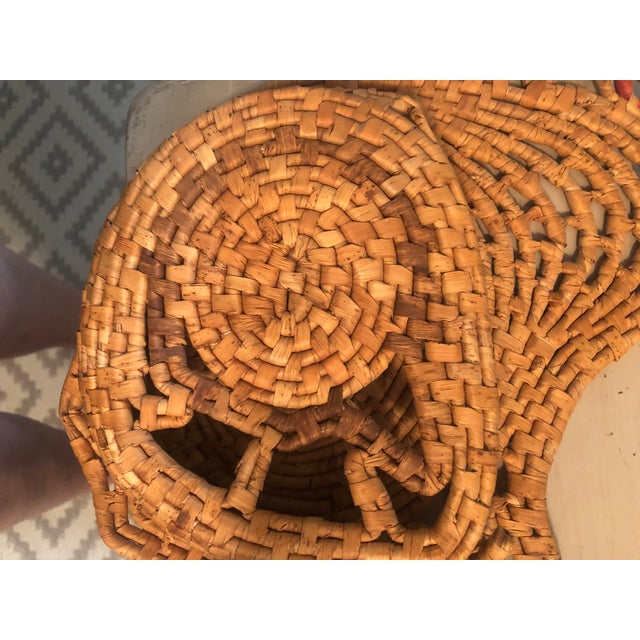 Vintage Wicker Chicken Holder W/Mats For Sale In Houston - Image 6 of 10