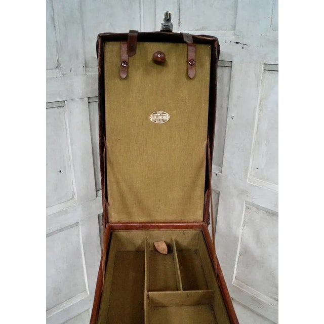 Antique Elgin Leather Works Travel Wardrobe For Sale - Image 9 of 18