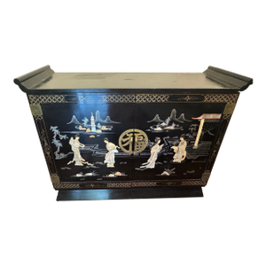 Vintage Chinoiserie and Mother of Pearl Inlaid Chest