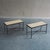 Minimalist Metal Side Tables with Plaster-Fiber Tops, 1960s, Set of 2 For Sale - Image 3 of 18
