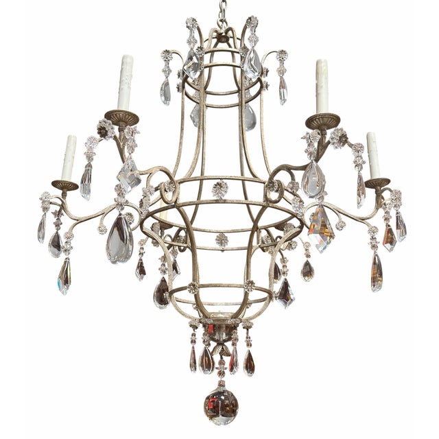 Glass Dennis and Leen Formations DuPont French Crystal Chandelier For Sale - Image 7 of 7