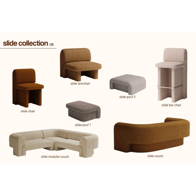 Textile Slide Bar Chair by Dooq for Dooq Details For Sale - Image 7 of 8