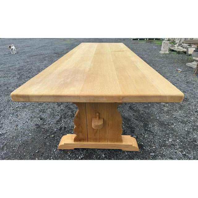 French Oak Farmhouse Dining Table, 1920 For Sale - Image 3 of 13