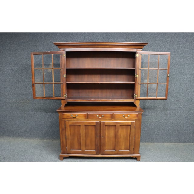 Statton Mahogany Step Back Dutch Cupboard For Sale In Philadelphia - Image 6 of 17