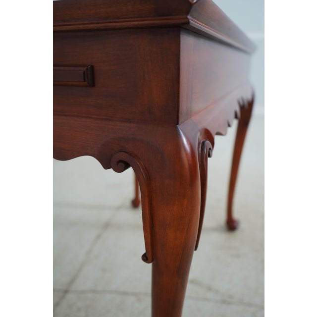 Henkel Harris Cherry Tea Table W. Pull Out Slides For Sale - Image 9 of 12